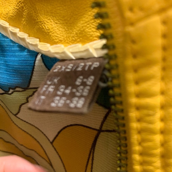 Canary yellow Danier leather jacket - Picture 2 of 2